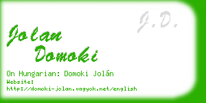 jolan domoki business card
